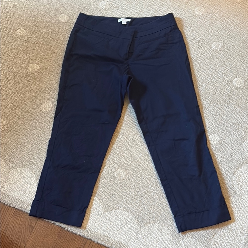New York & Company Blue Cropped Ankle Pants